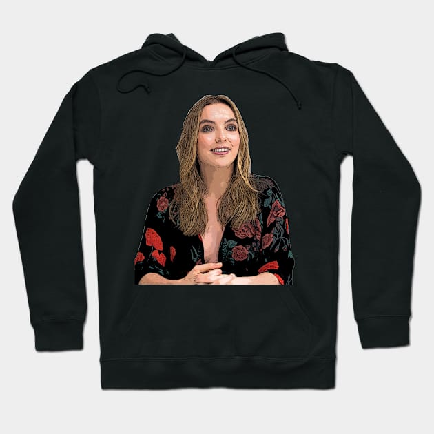 Jodie Comer Cartoonish Hoodie by baranskini